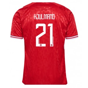 Fotbalové Dres Dánsko Morten Hjulmand #21 Domácí Oblečení ME 2024 Krátký Rukáv